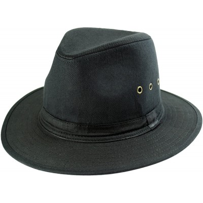 Fedoras Men's Casual Fedora Style Hat - Black - C217Z7LY7T7 $7.94