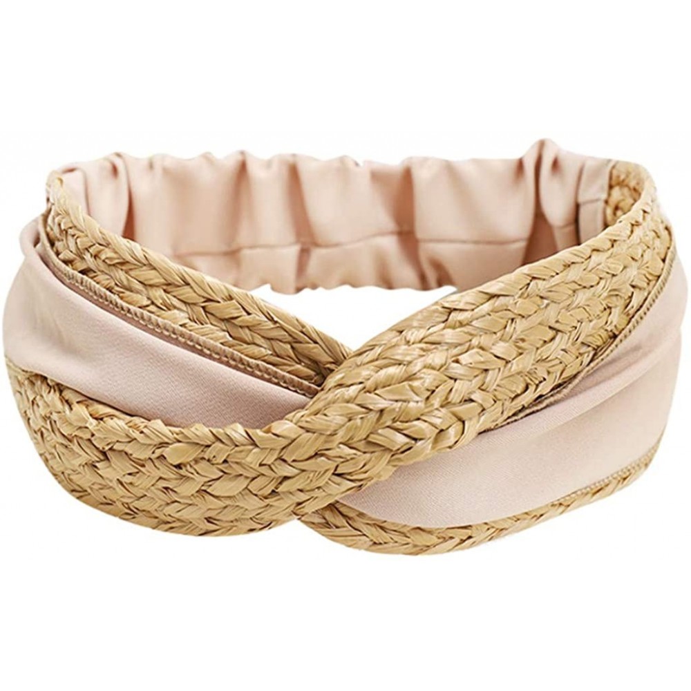 Headbands Women Hair Bands Natural Lafite Straw Handmade Headband Twist Knot 2019 - Style 4 - C618UXGKA2O $9.48