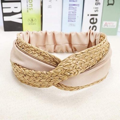 Headbands Women Hair Bands Natural Lafite Straw Handmade Headband Twist Knot 2019 - Style 4 - C618UXGKA2O $9.48