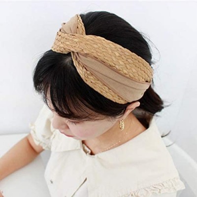 Headbands Women Hair Bands Natural Lafite Straw Handmade Headband Twist Knot 2019 - Style 4 - C618UXGKA2O $9.48