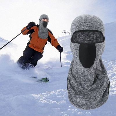 Balaclavas Balaclava-Ski Mask Winter Thicken Outdoor Face Mask Windproof Warmer Hood - 1-pack Gray(thicken) - CX18602X8HK $8.99