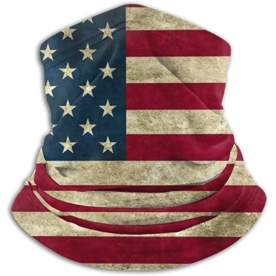 Balaclavas Neck Gaiter Headwear Face Sun Mask Magic Scarf Bandana Balaclava - Vintage American Flag - C31979MLWK4 $10.58