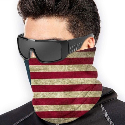 Balaclavas Neck Gaiter Headwear Face Sun Mask Magic Scarf Bandana Balaclava - Vintage American Flag - C31979MLWK4 $10.58