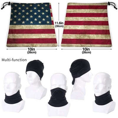 Balaclavas Neck Gaiter Headwear Face Sun Mask Magic Scarf Bandana Balaclava - Vintage American Flag - C31979MLWK4 $10.58