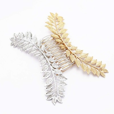 Headbands Bridal Wedding Hair Accessories Headdress Gold Silver Headband Hair Comb Clip Hairpin Crown Jewelry - 12 - CJ18X93Z...