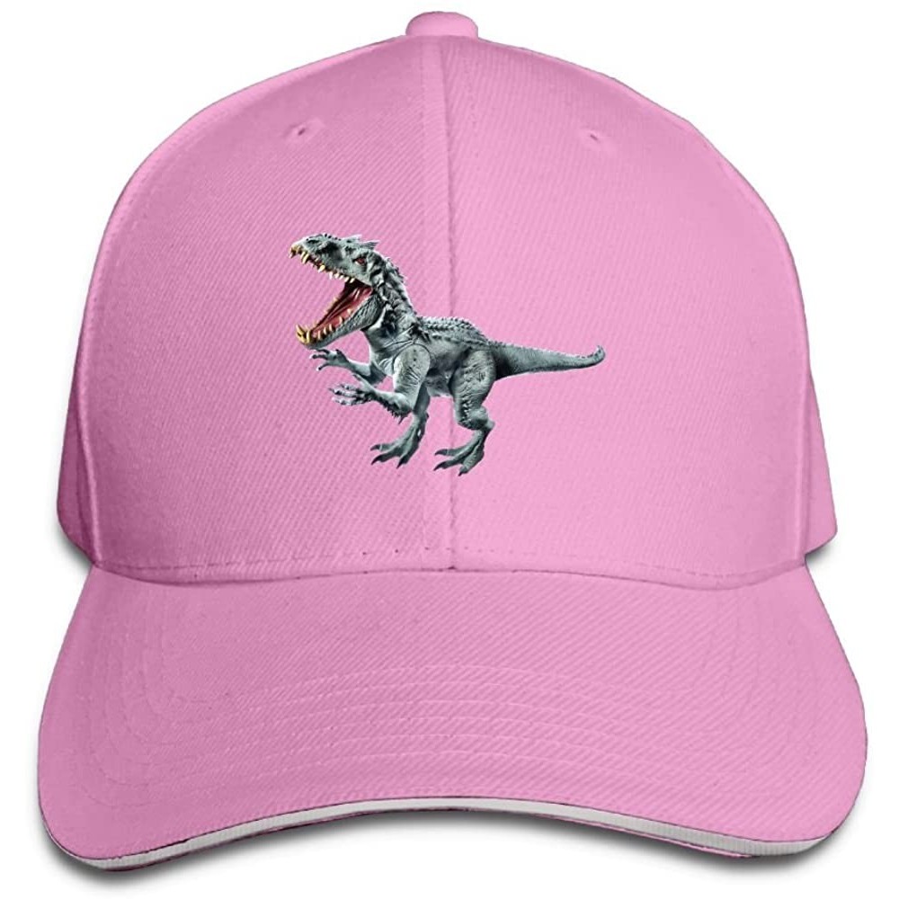 Baseball Caps Unisex Jurassic World Dinosaur Fashion Peaked Cap Baseball Cap for Travel/Sports - Pink - CY18E3HOEI8 $14.50