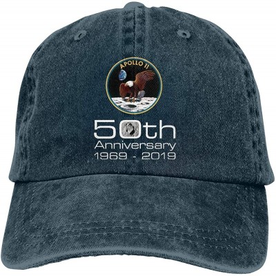 Baseball Caps Apollo 11 50th Anniversary Moon Lunar Landing Baseball Cap for Mens and Womens - Navy - CA18SIZW2NR $17.70
