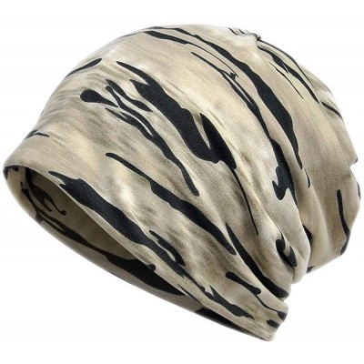 Skullies & Beanies Women's Baggy Slouchy Beanie Chemo Cap for Cancer Patients - 3 Pack Khaki & Brown & Gray - CE195T9YCW6 $16.70