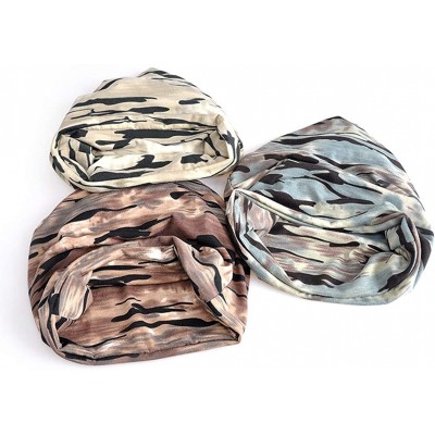 Skullies & Beanies Women's Baggy Slouchy Beanie Chemo Cap for Cancer Patients - 3 Pack Khaki & Brown & Gray - CE195T9YCW6 $16.70