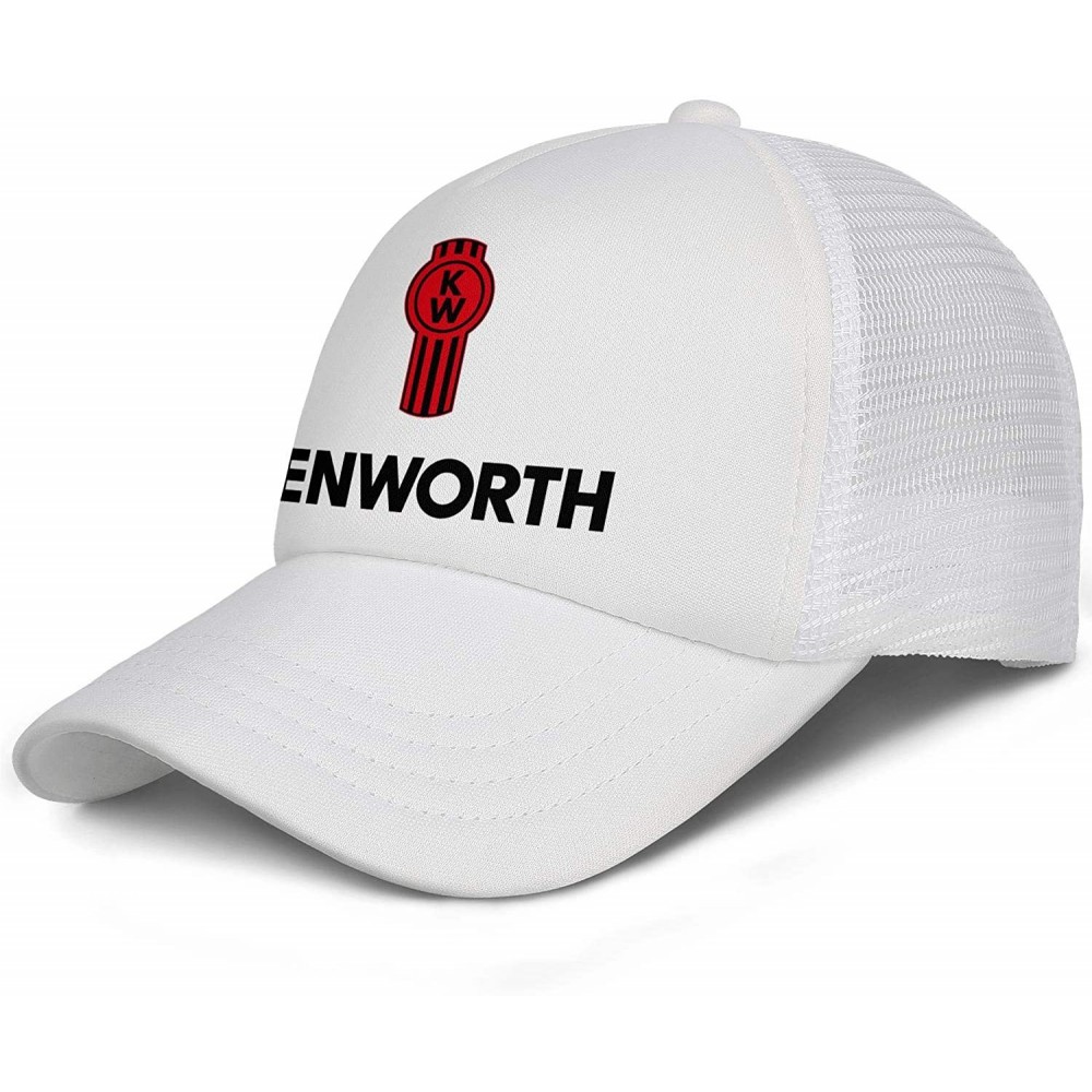 Baseball Caps W900-Trucks Baseball Cap for Men Novel Adjustable Mesh Hat Dad Strapback Hats - White - C318AH0UYYR $20.09