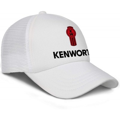 Baseball Caps W900-Trucks Baseball Cap for Men Novel Adjustable Mesh Hat Dad Strapback Hats - White - C318AH0UYYR $20.09