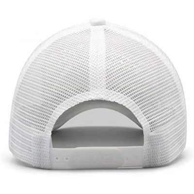 Baseball Caps W900-Trucks Baseball Cap for Men Novel Adjustable Mesh Hat Dad Strapback Hats - White - C318AH0UYYR $20.09