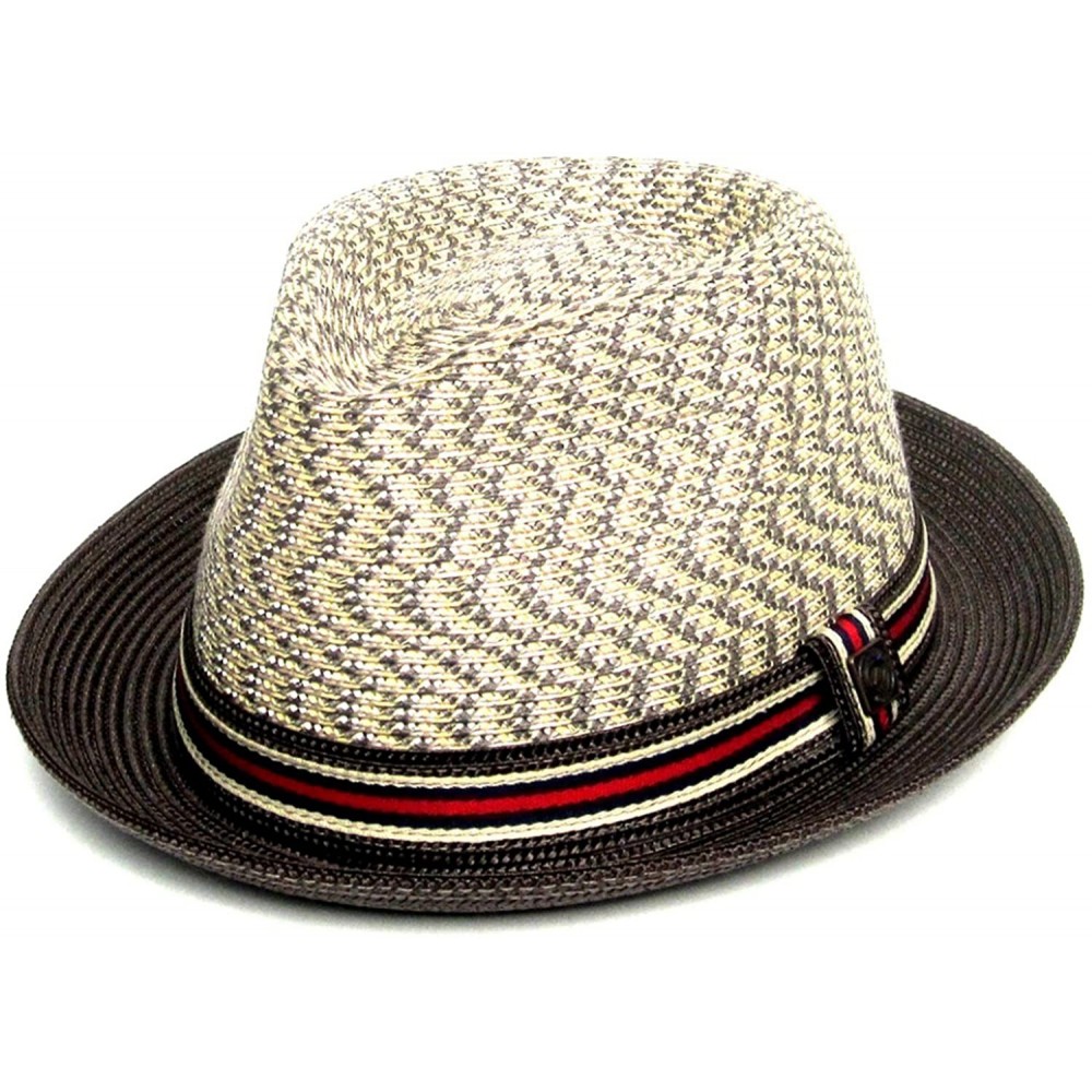 Fedoras Mens Summer Foldable Packable Trilby Hat - Sahara - C812ESXBZKF $56.66