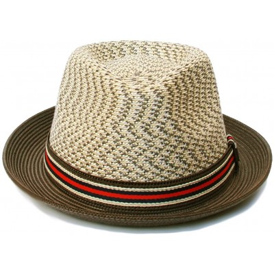 Fedoras Mens Summer Foldable Packable Trilby Hat - Sahara - C812ESXBZKF $56.66