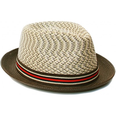 Fedoras Mens Summer Foldable Packable Trilby Hat - Sahara - C812ESXBZKF $56.66