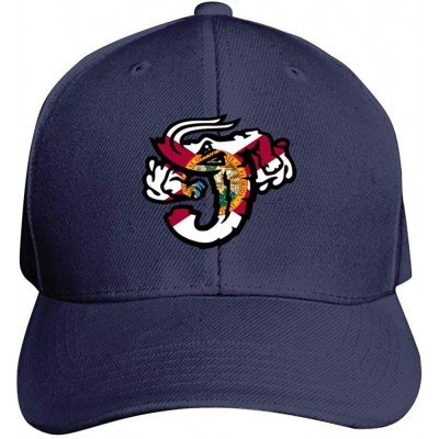 Baseball Caps Jacksonville Jumbo Shrimp Florida Flag Base-Ball Cap & Hat for Men or Women - Navy - C918S60CK0K $16.11