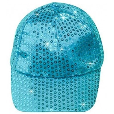 Baseball Caps Baseball Cap for Women - Sequin Hat- Adjustable Strap Ball Cap - Blue - CJ180Q7KIH9 $10.18