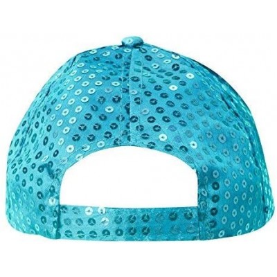 Baseball Caps Baseball Cap for Women - Sequin Hat- Adjustable Strap Ball Cap - Blue - CJ180Q7KIH9 $10.18