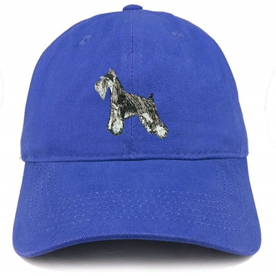 Baseball Caps Miniature Schnauzer Dog Embroidered Soft Cotton Dad Hat - Royal - C018G4SRMU7 $14.90