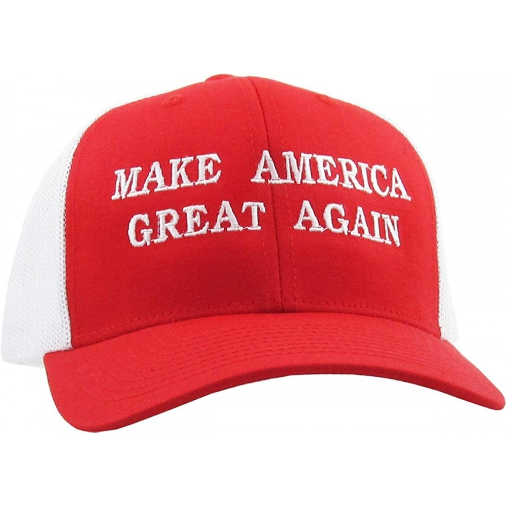 Baseball Caps Make America Great Again Our President Donald Trump Slogan with USA Flag Cap Adjustable Baseball Hat Red - CH18...