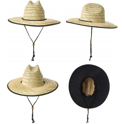 Cowboy Hats Western Style Round Up Cowboy Straw Hat Ladies Fedora Shapeable Brim Beach Hats - 99759_natural - CE18RWYHGM0 $14.59