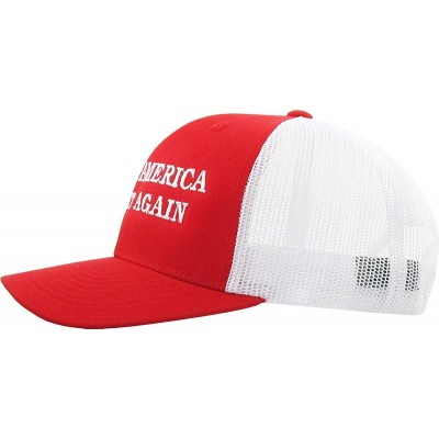 Baseball Caps Make America Great Again Our President Donald Trump Slogan with USA Flag Cap Adjustable Baseball Hat Red - CH18...