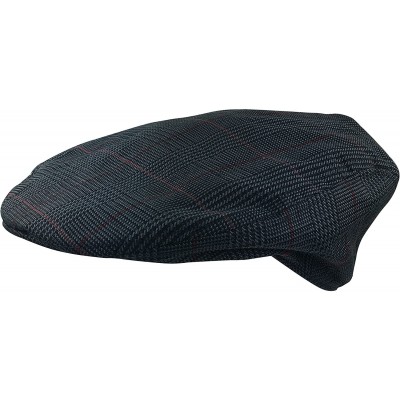 Newsboy Caps Men's Classic Herringbone Tweed Wool Blend Newsboy Ivy Hat - Dark Grey-red Plaid - CO18E8AI9OQ $8.28