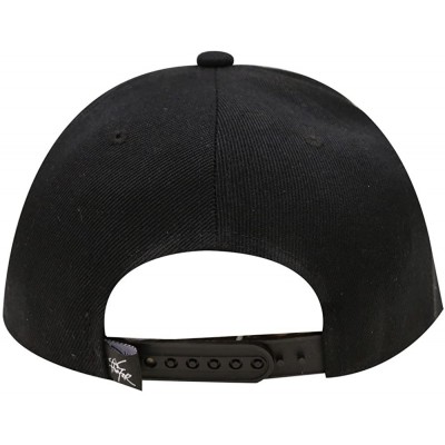 Baseball Caps Diamond Snapback Cap - Solid Black - CU12B8QXKSP $11.05