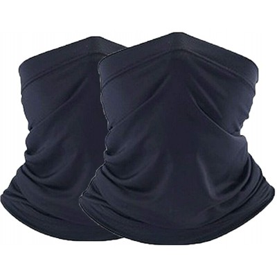 Balaclavas Summer Neck Gaiter Face Scarf/Neck Cover/Face Cover for Sun Protection Headwear Hear Warp - Black*2 - C0197T5TC2I ...