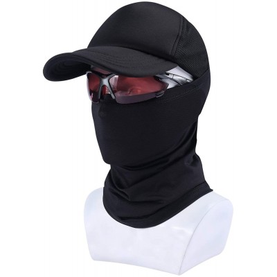 Balaclavas Summer Neck Gaiter Face Scarf/Neck Cover/Face Cover for Sun Protection Headwear Hear Warp - Black*2 - C0197T5TC2I ...