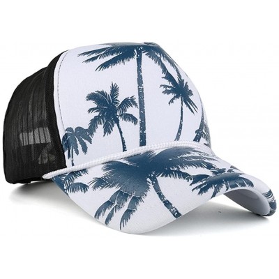 Baseball Caps Unisex Cool Snapback Mesh Hats Coconut Printed Adjustable Baseball Cap - Blue - C7184T7Q0A7 $8.95