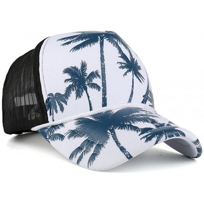 Baseball Caps Unisex Cool Snapback Mesh Hats Coconut Printed Adjustable Baseball Cap - Blue - C7184T7Q0A7 $8.95