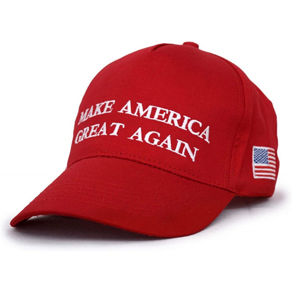 Skullies & Beanies Donald Trump Hat- 2020 Keep America Great- Make America Great Again- Adjustable Baseball Hat - Red Flag - ...