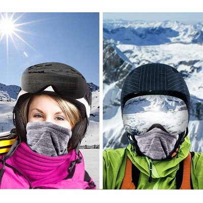 Balaclavas Neck Warmer Gaiter Fleece Ski Winter Balaclava Face Scarf Cover - 1 Pack Grey - CQ18AE9TGYA $11.54