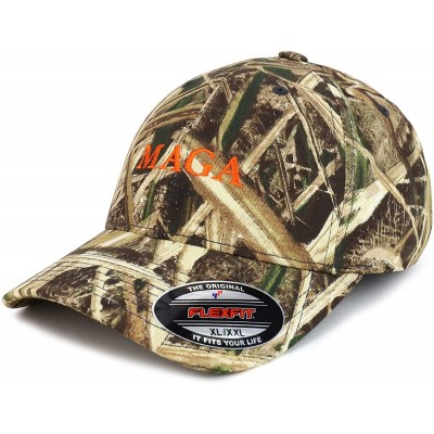 Baseball Caps MAGA Embroidered Mossy Oak Camo Fitted Cap Upto XXL - Shadow Grass - CR18SYQ7IX5 $14.71