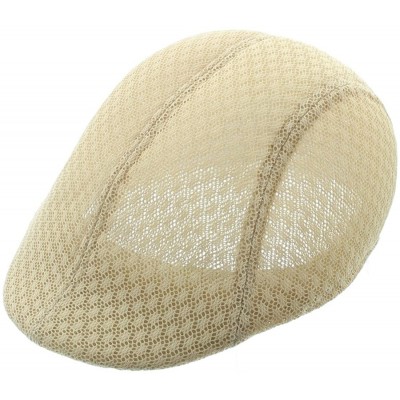 Skullies & Beanies Men Breathable Mesh Summer Hat Driver Cap Ivy Cap - Khaki - C018CD026L0 $10.51