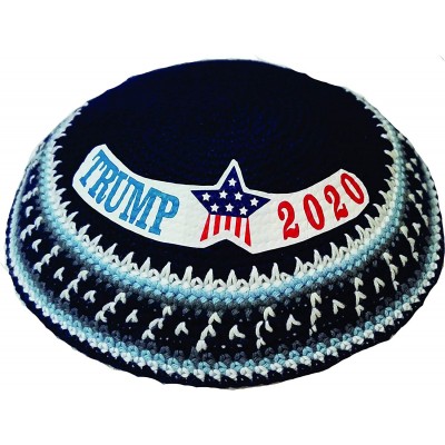Skullies & Beanies Trump 2020 Caption Blue Knitted Kipa Yarmulke 16 cm (6.4 inch) - CP18ZZRE9L8 $16.69