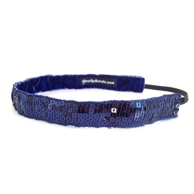 Headbands Women's Sequins Navy One Size Fits Most - Navy - CG11K9XEBWD $12.97