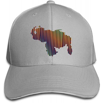 Baseball Caps Colored Venezuela Map Baseball Cap Unisex Sports Adjustable Dad Ball Hat - Gray - CU196SY9A77 $15.32