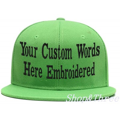 Baseball Caps Custom Embroidered Baseball Cap Personalized Snapback Mesh Hat Trucker Dad Hat - Hiphop Green-1 - C918HLE5O2Z $...