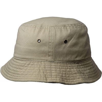 Bucket Hats Bucket Hat Vintage Outdoor Festival Safari Boonie Packable Sun Cap - Solid Khaki - CD18S2AZ6W9 $16.70