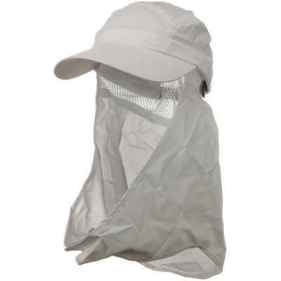 Sun Hats UV 50+ Talson Removable Flap Cap - White - White - CH1190QKYET $69.17