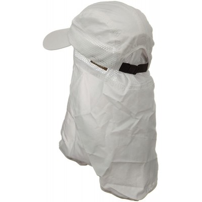 Sun Hats UV 50+ Talson Removable Flap Cap - White - White - CH1190QKYET $29.21