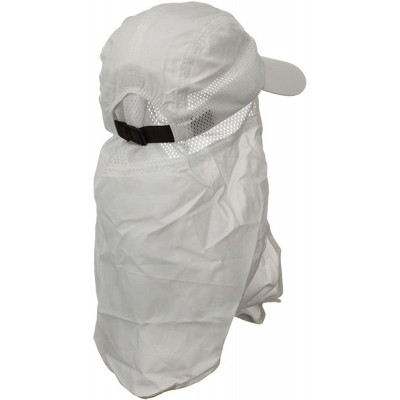 Sun Hats UV 50+ Talson Removable Flap Cap - White - White - CH1190QKYET $29.21