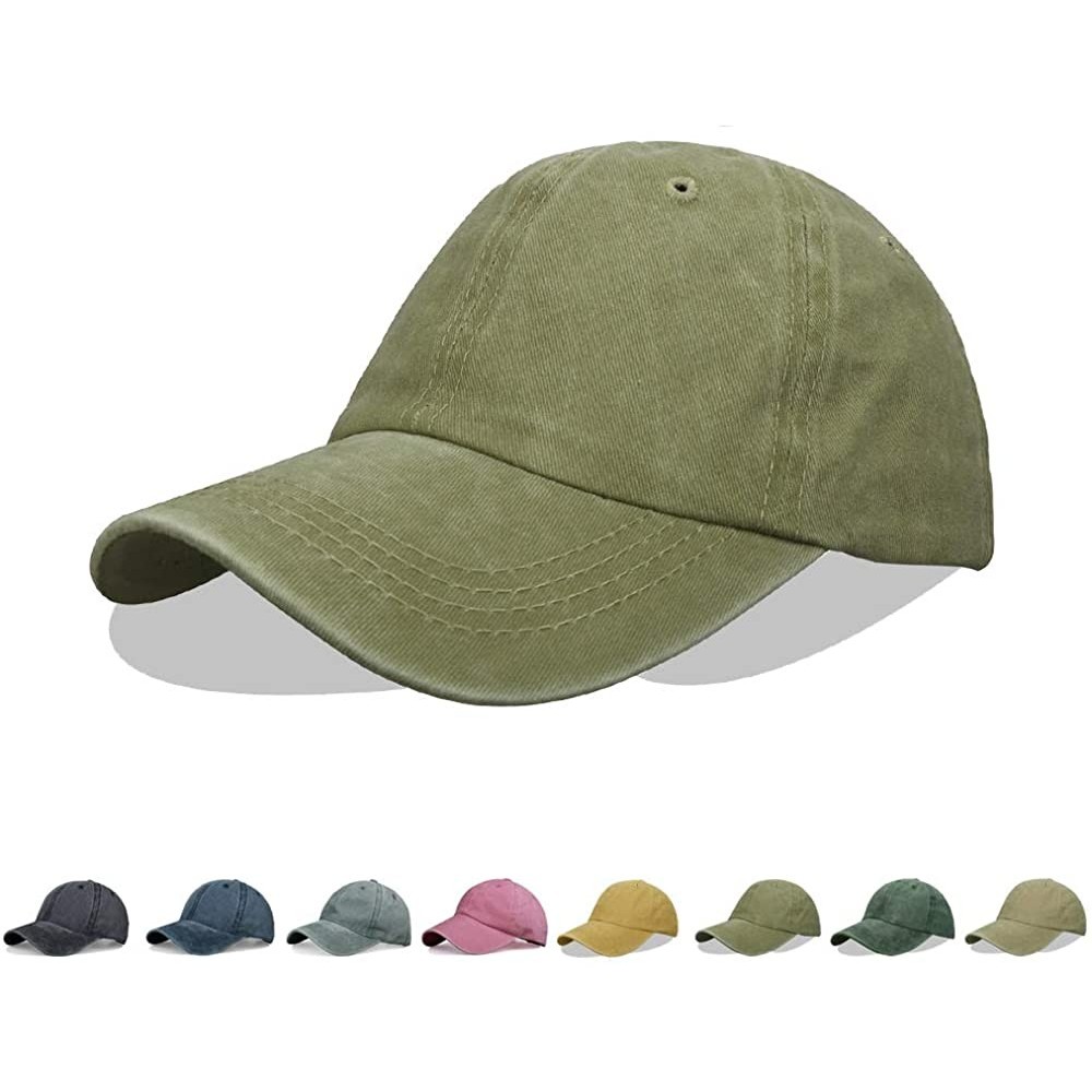 Baseball Caps Baseball Caps Classic Dad Hat Men Women Adjustable Size 35 Optional - 504 Green - CJ18W5QH9EK $7.96