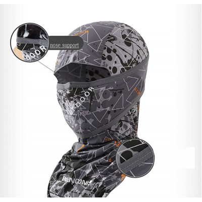 Balaclavas Outdoor Cooling Balaclava Full Face Mask Neck Gaiter Bandana Motorcycle- Hiking- Fishing - Solid-black - C618DXMI9...