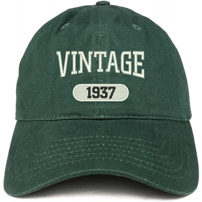 Baseball Caps Vintage 1937 Embroidered 83rd Birthday Relaxed Fitting Cotton Cap - Hunter - C7180ZNOEAT $36.74