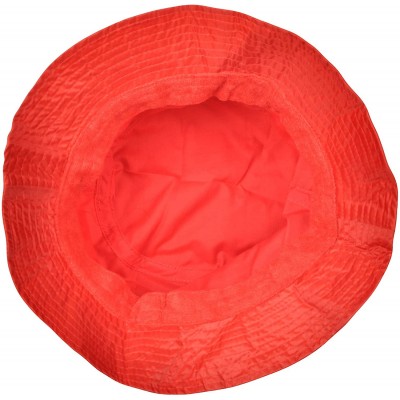 Bucket Hats Adjustable Waterproof Bucket Rain Hat in Nylon - 02-red - CX189ZD4N5Z $17.60