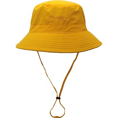 Bucket Hats Womens Bucket Sun Hat UPF 50+ Light Weight Sun Protection Caps - Yellow - CJ12CSI0GX9 $9.40