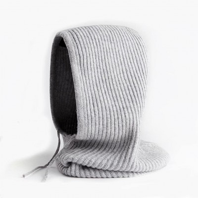 Balaclavas Balaclavas Women Men Cashmere Blending Outdoor Sports Windproof Hat for Winter - Light Grey - CN19226RGKY $14.79